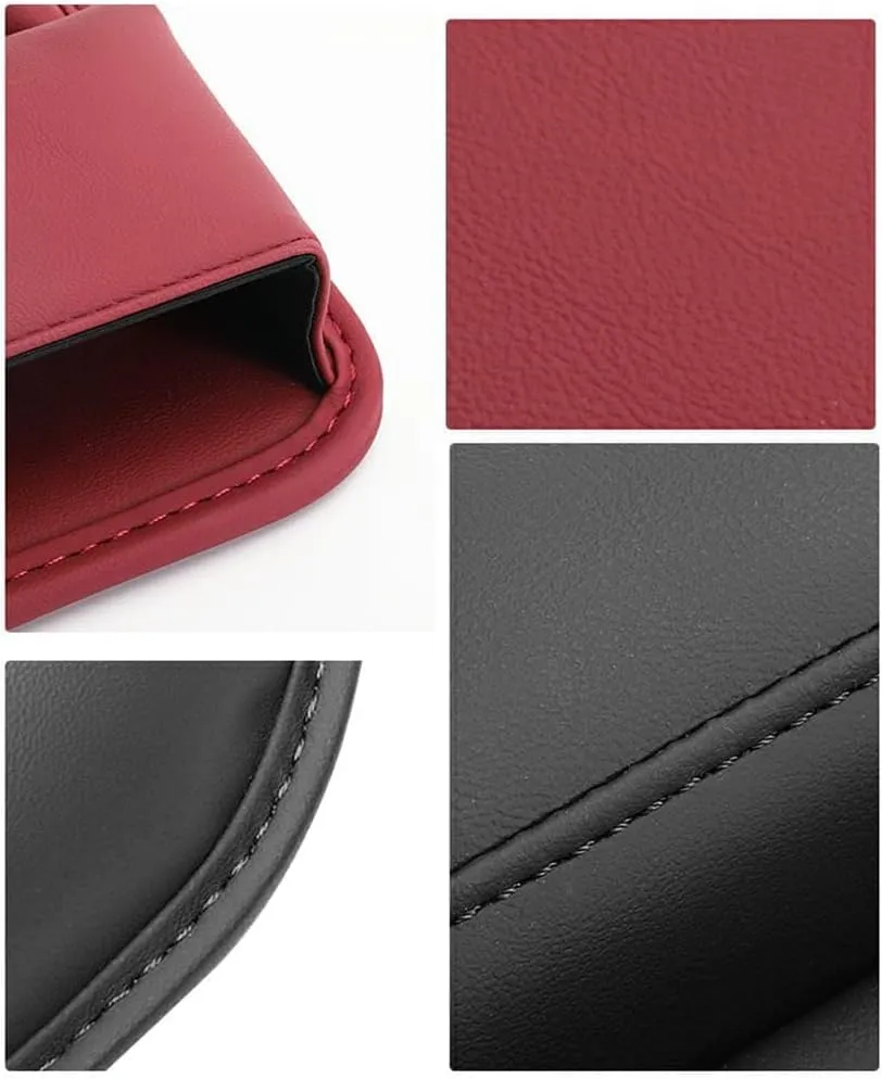 Car Seat Storage Box for Bentley Continental Flying Spur Bentayga Series Car Seat Gap Organizer Seat Side Bag Reserved Charging Cable Hole Car Accessories,Brown-A