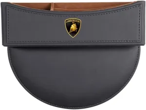 Car Seat Storage Box for Lamborghini Reventon Gallardo Aventador Huracan Asterion Heritage Series Car Seat Gap Organizer Seat Side Bag Reserved Charging Cable Hole Car Accessories