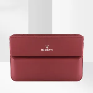 Car Seat Storage Box for Maserati Ghibli Quattroporte Levante GT GC Series Car Seat Gap Organizer Seat Side Bag Reserved Charging Cable Hole Car Accessories,Red