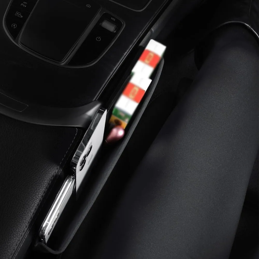 Car Seat Storage Box for Maserati Ghibli Quattroporte Levante GT GC Series Car Seat Gap Organizer Seat Side Bag Reserved Charging Cable Hole Car Accessories,Red