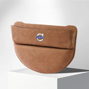 Car Seat Storage Box for Volvo XC40 XC60 XC90 C30 C40 C70 Series Car Seat Gap Organizer Seat Side Bag Reserved Charging Cable Hole Car Accessories,Brown