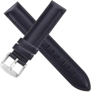 CAREG Watch Strap Brown With Rose Gold Clasp Watchband 14mm 18mm 20mm Compatible With DW Daniel Wellington Watch Band Durable (Color : Black-Silvery Buckle, Size : 23mm)
