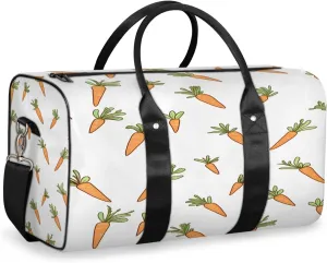 Carrots Travel Duffle Bag, Sports Gym Bags for Women Men, Carry On Weekender Overnight Bag, Carrot Easter Workout Hospital Airplane Trips Bag