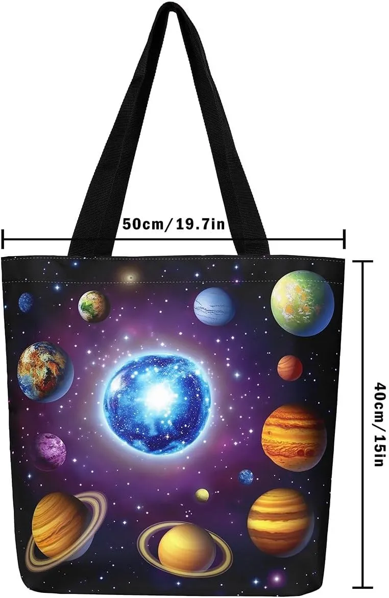 Cartoon Ferret Canvas Tote Bag for Women,Lovely Wild Animals Waterproof Beach Bag Cute Coastal Shoulder Bag