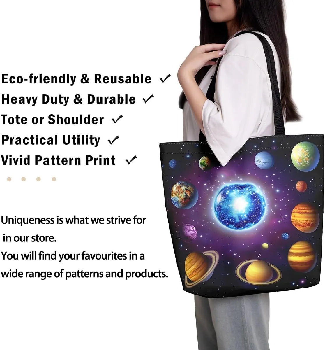 Cartoon Ferret Canvas Tote Bag for Women,Lovely Wild Animals Waterproof Beach Bag Cute Coastal Shoulder Bag