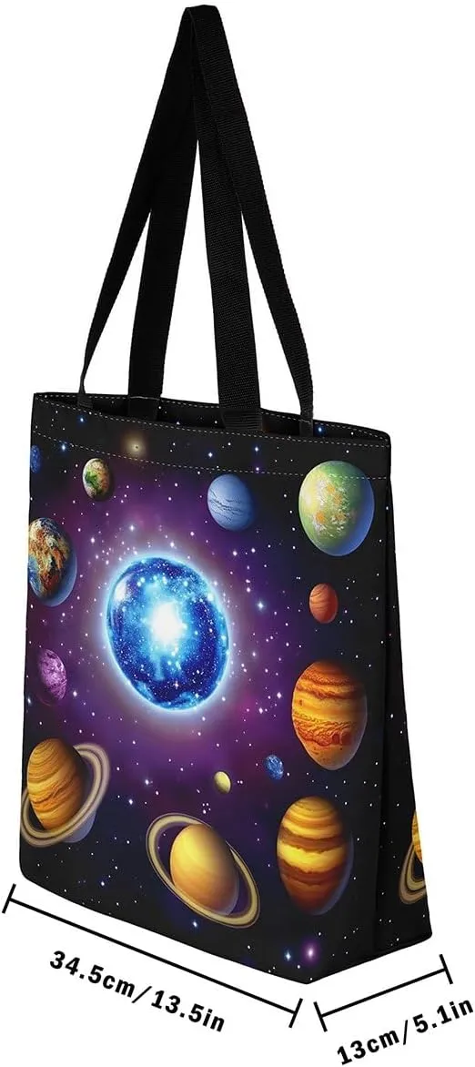 Cartoon Ferret Canvas Tote Bag for Women,Lovely Wild Animals Waterproof Beach Bag Cute Coastal Shoulder Bag