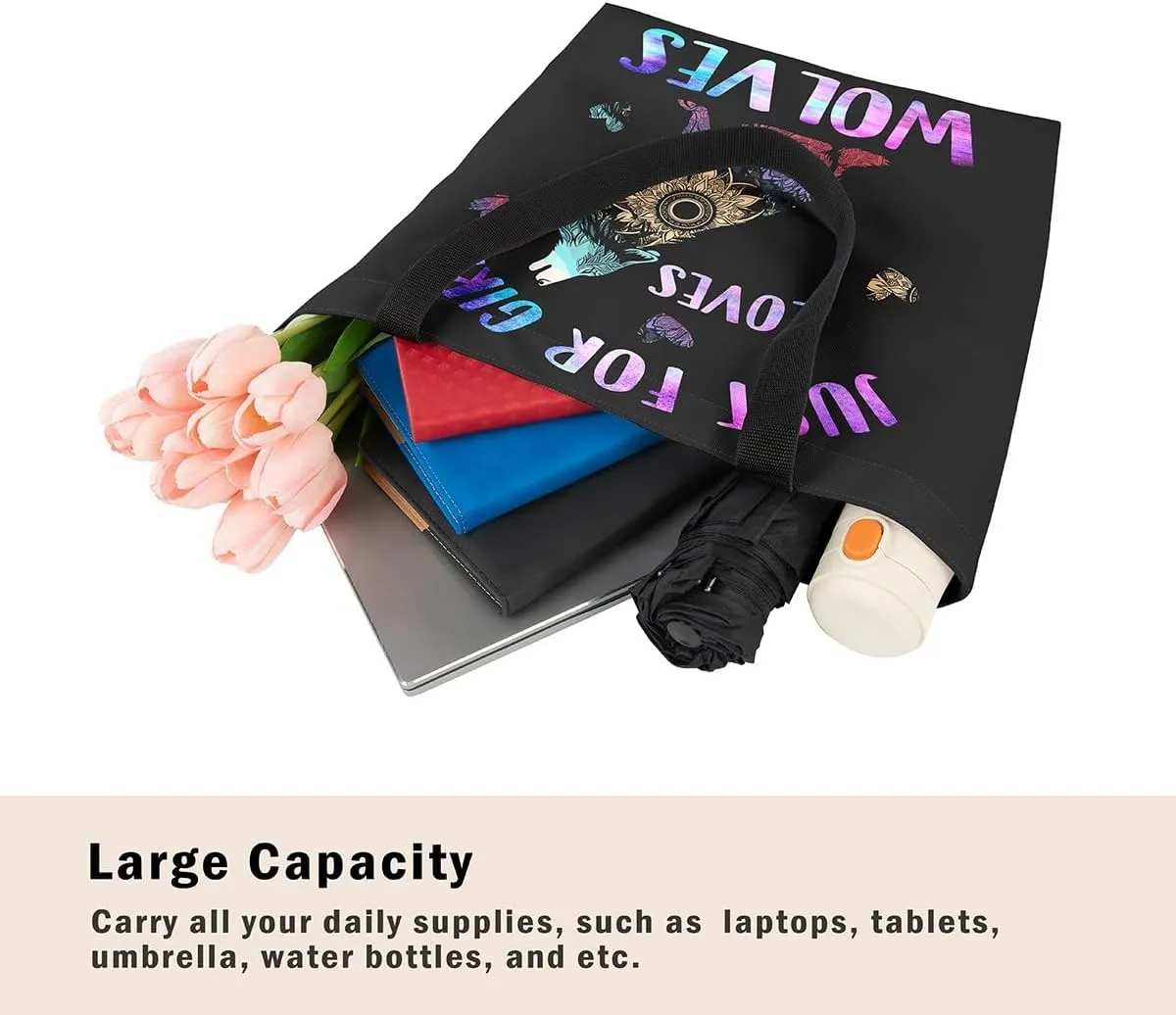 Cartoon Milk Cow Canvas Tote Bag Lovely Farm Animal Kawaii Beach Bag,Strawberry Flowers Handbag for Women