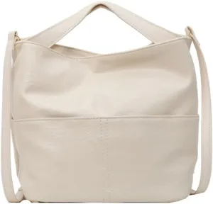 Casual Bucket Crossbody Shoulder Bag for Women Small Tote Purse Vegan Leather Handbag Cute Satchel