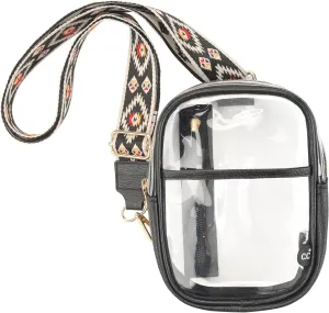 C.C Belt Bag for Women Sling Bag Crossbody Bags with Adjustable Strap for Women (Aztec - Black)