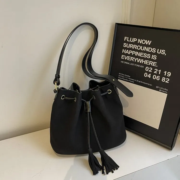 Celeste | Elegantly Tasselled Bucket Bag