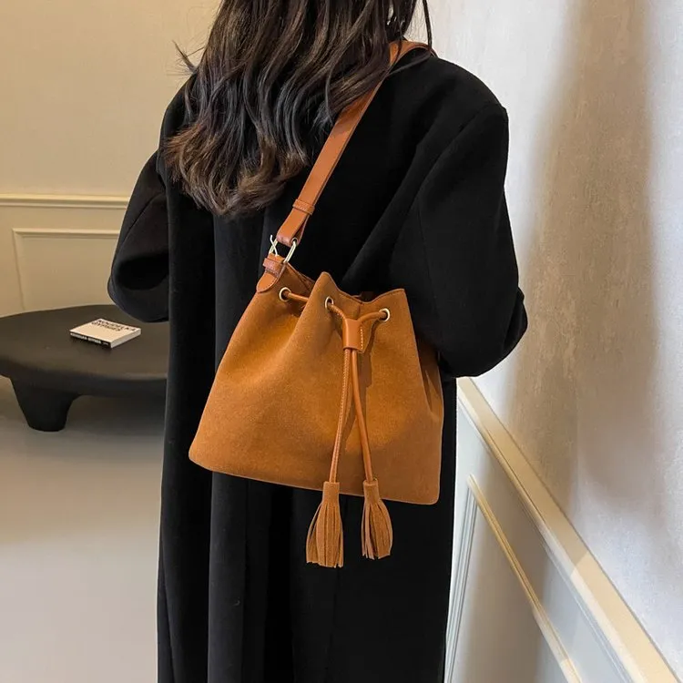 Celeste | Elegantly Tasselled Bucket Bag