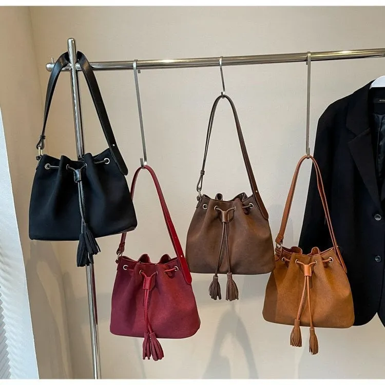 Celeste | Elegantly Tasselled Bucket Bag