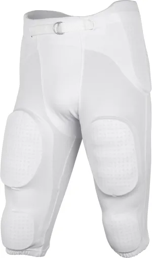 Champro Boys' Safety Integrated Football Practice Pant with Built-in Pads, White, Medium
