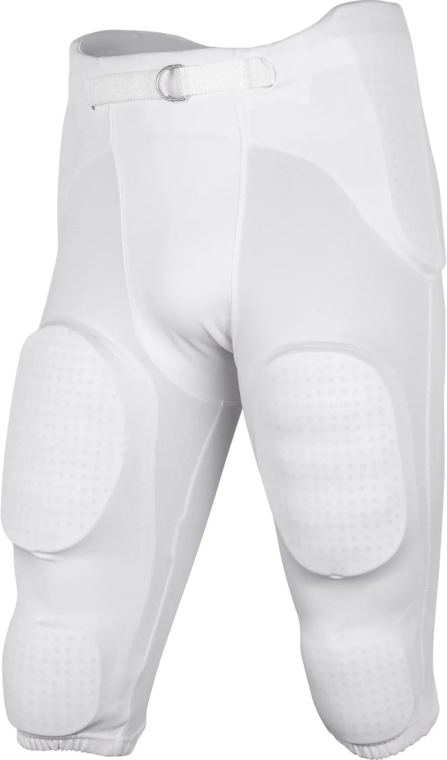 Champro Boys' Safety Integrated Football Practice Pant with Built-in Pads, White, Medium