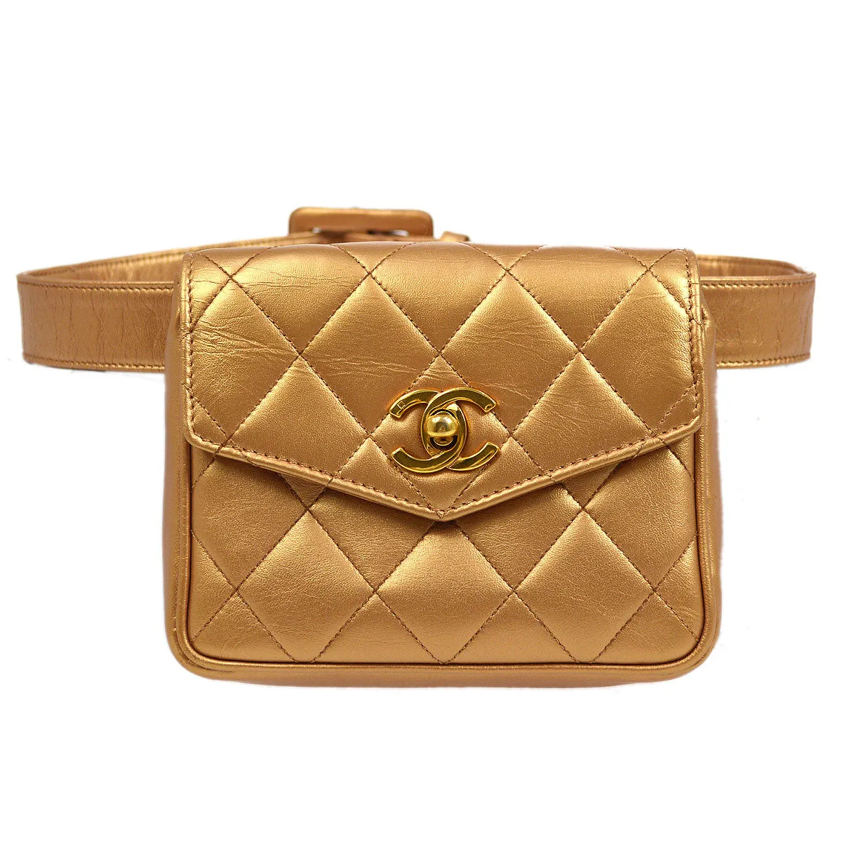 CHANEL 1991-1994 Belt Bag Bronze Lambskin