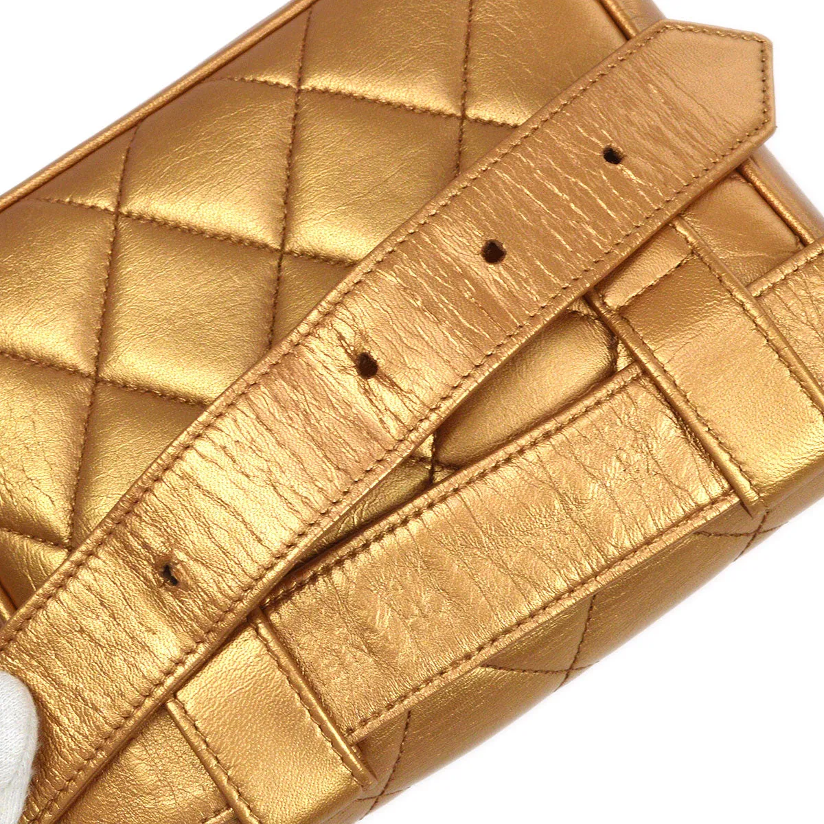 CHANEL 1991-1994 Belt Bag Bronze Lambskin