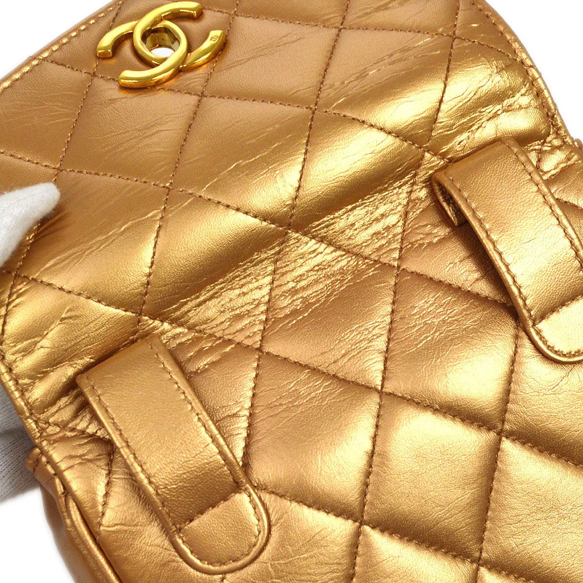 CHANEL 1991-1994 Belt Bag Bronze Lambskin