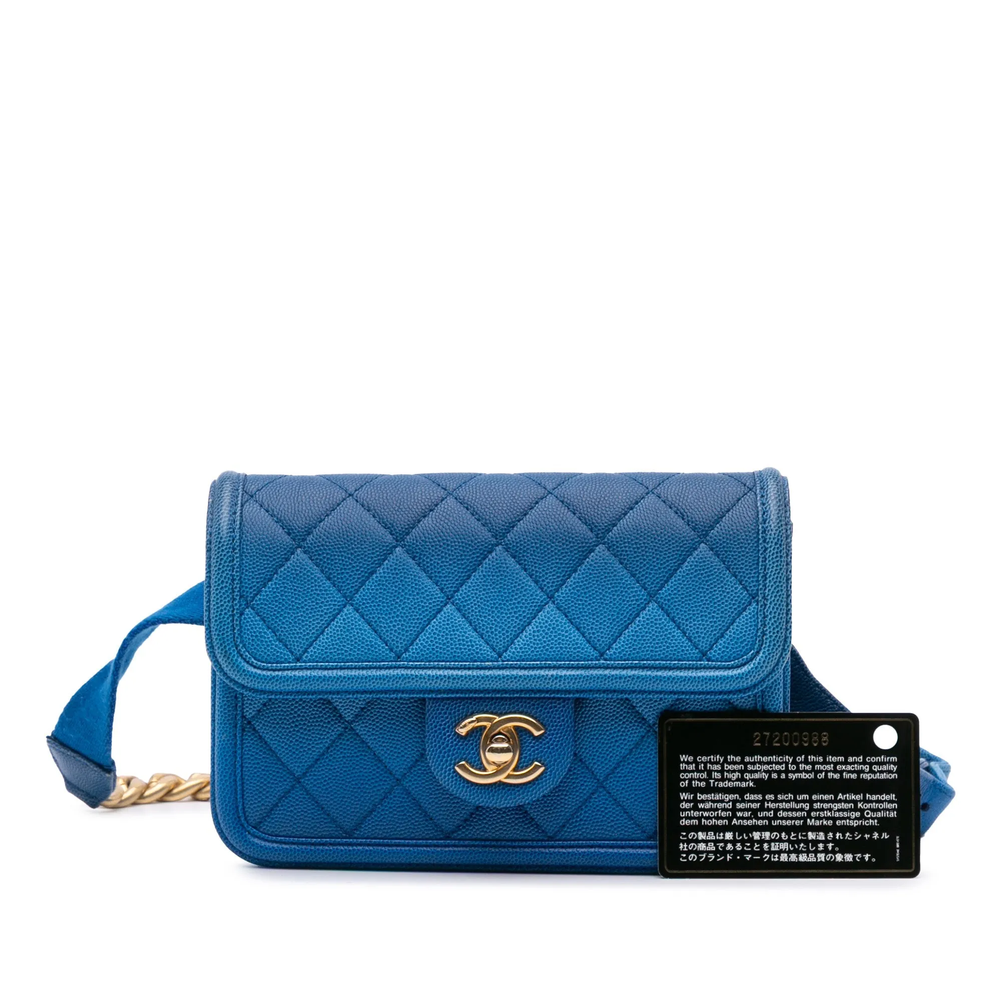 Chanel Quilted Caviar Sunset On The Sea Flap Belt Bag