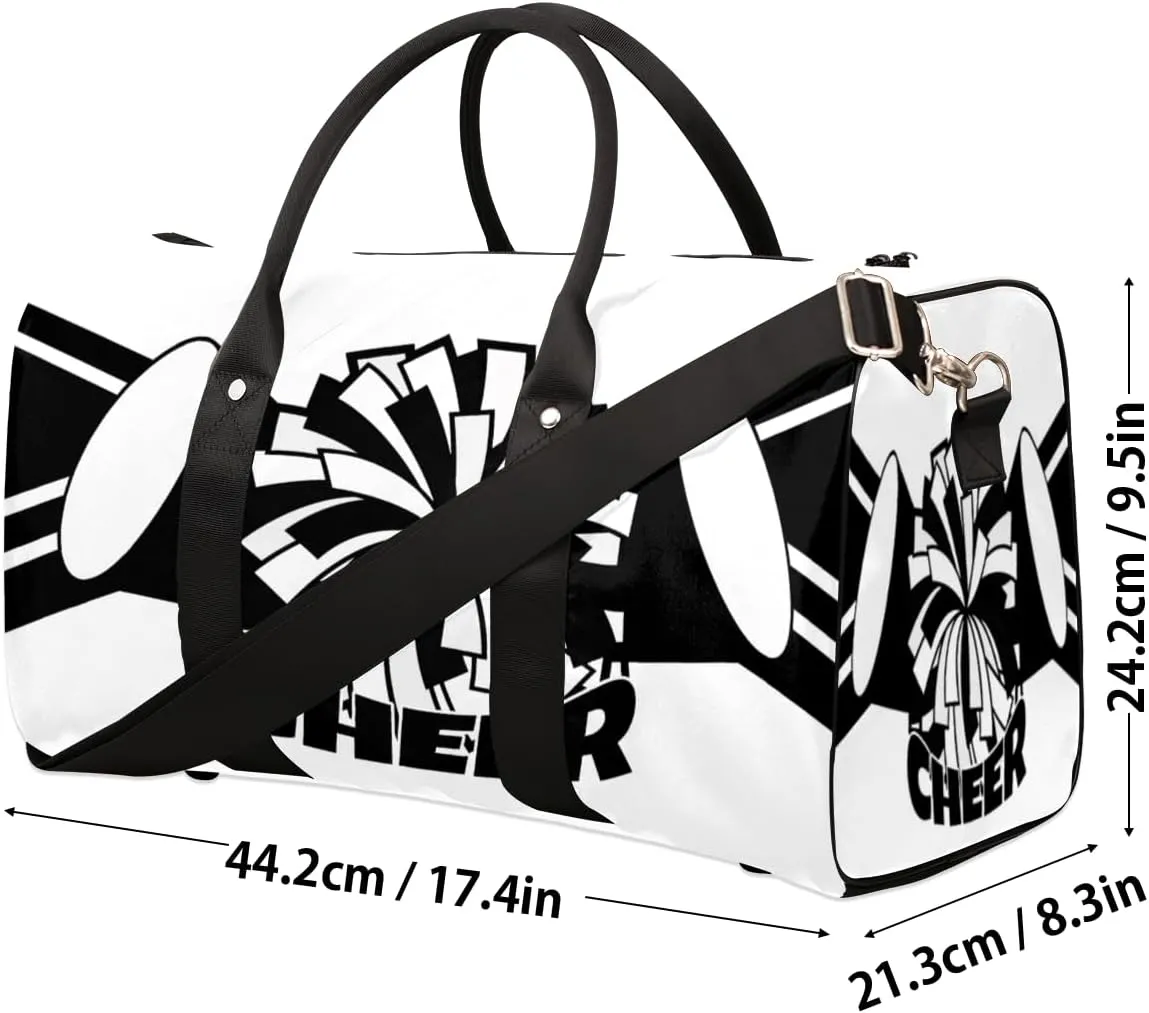 Cheerleading Travel Duffle Bag, Sports Gym Bags for Women Men, Carry On Weekender Overnight Workout Airplane Trips Bag