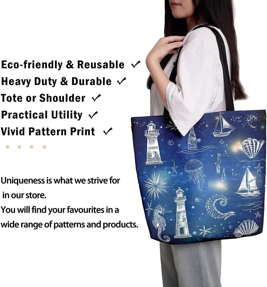 Chemical Equation Canvas Tote Bag for Women,Chemistry Large Capacity Gym Bag Science Students Learning Gift