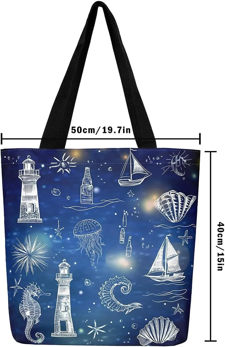 Chemical Equation Canvas Tote Bag for Women,Chemistry Large Capacity Gym Bag Science Students Learning Gift