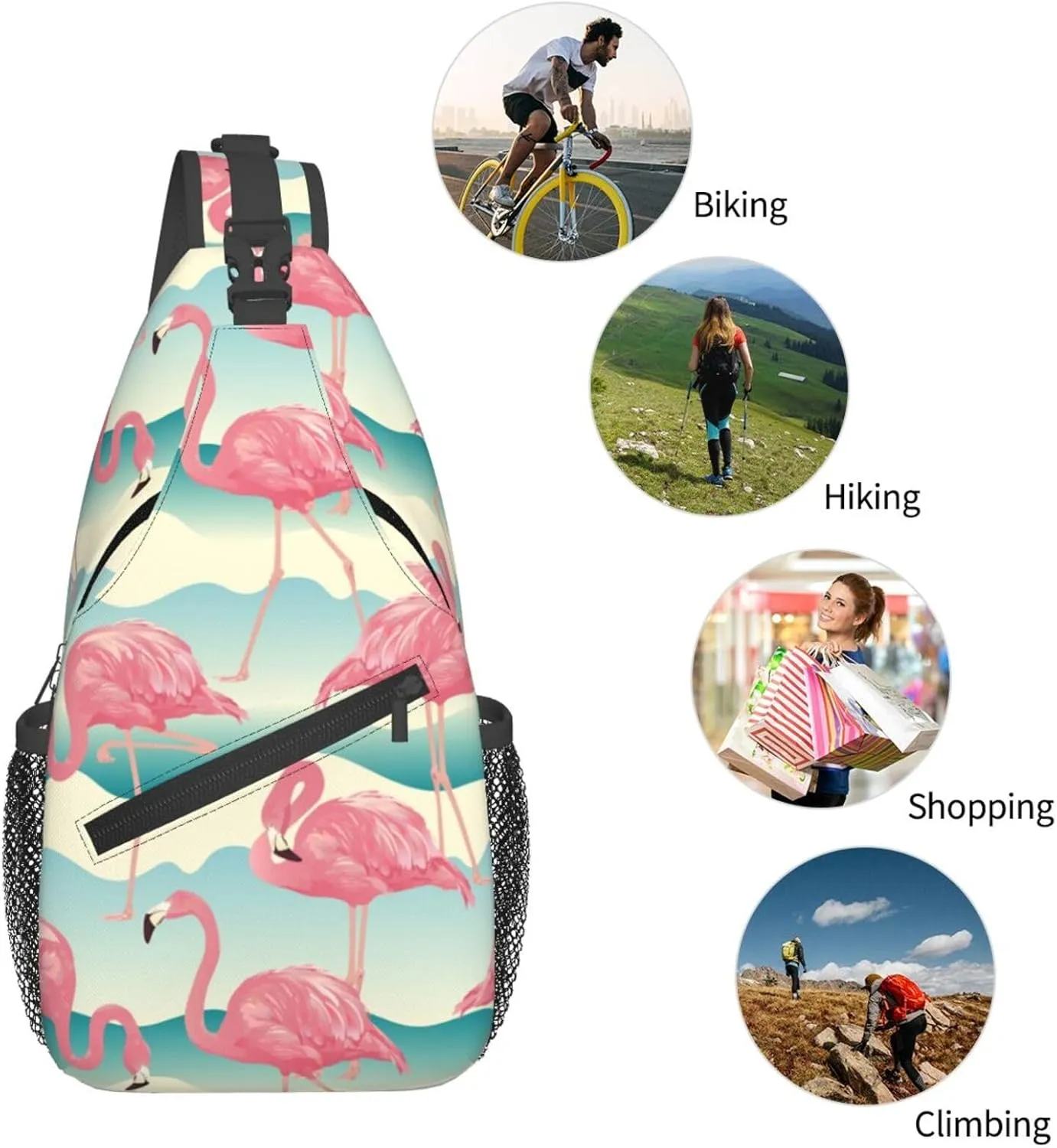 Chest Sling Bag Crossbody Shoulder Backpack Bag Gym Cycling Travel Hiking Daypack Cross Bag