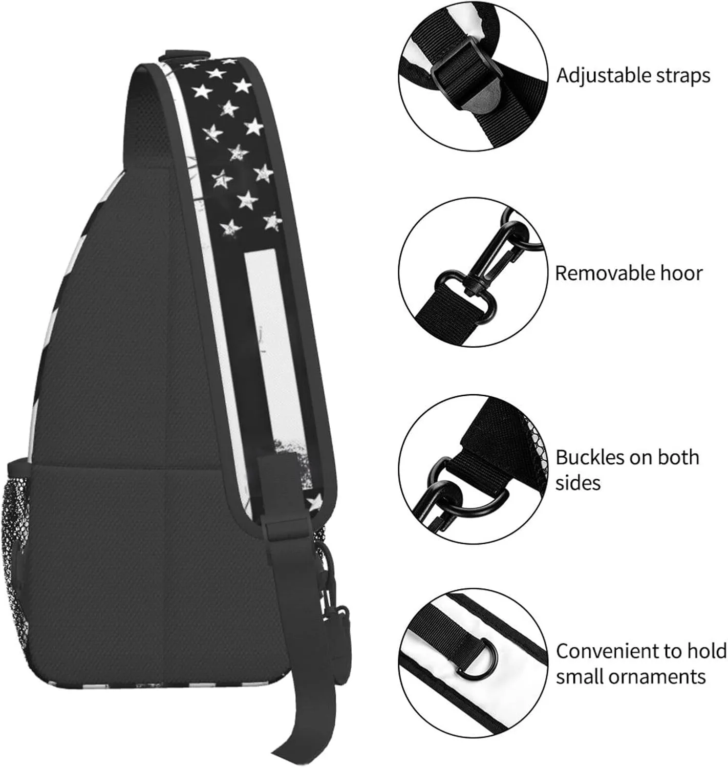 Chest Sling Bag Crossbody Shoulder Backpack Bag Gym Cycling Travel Hiking Daypack Cross Bag