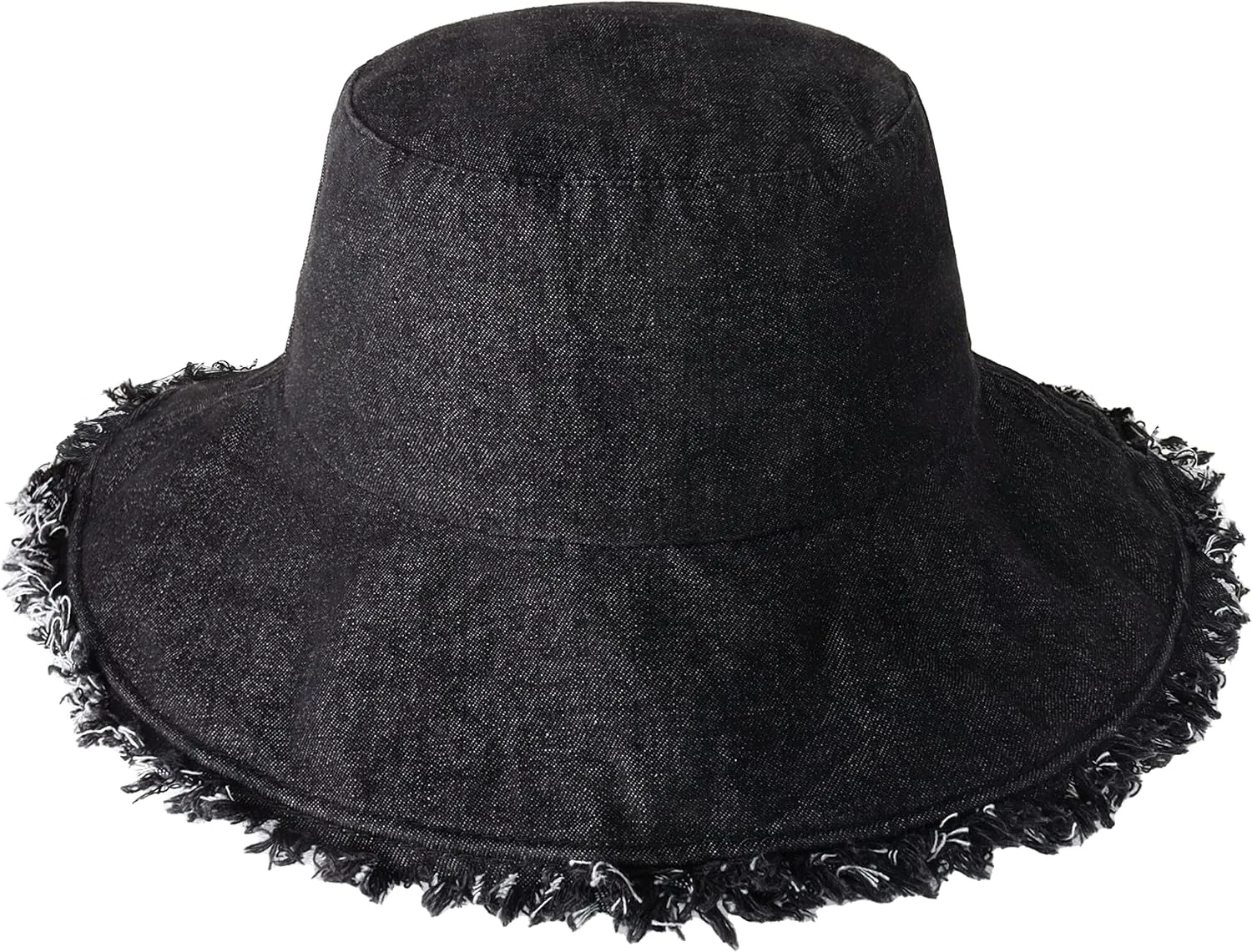 CHOK.LIDS Frayed Bucket Hats for Women Men Unisex Trendy Washed Cotton Floppy Wide Brim Boonie Outdoor Summer Beach Headwear