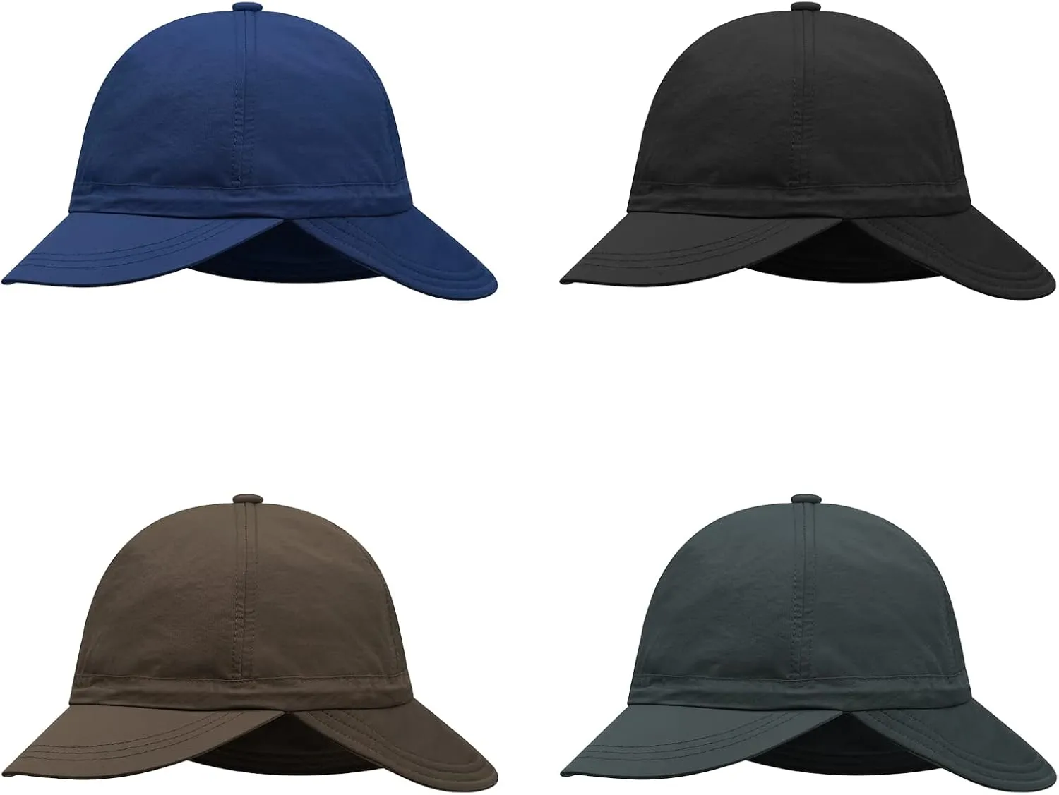 Clakllie Waterproof Boonie Beach Hat Short Brim Baseball Cap with Neck Flap UV Protection Sun Hats for Women Men