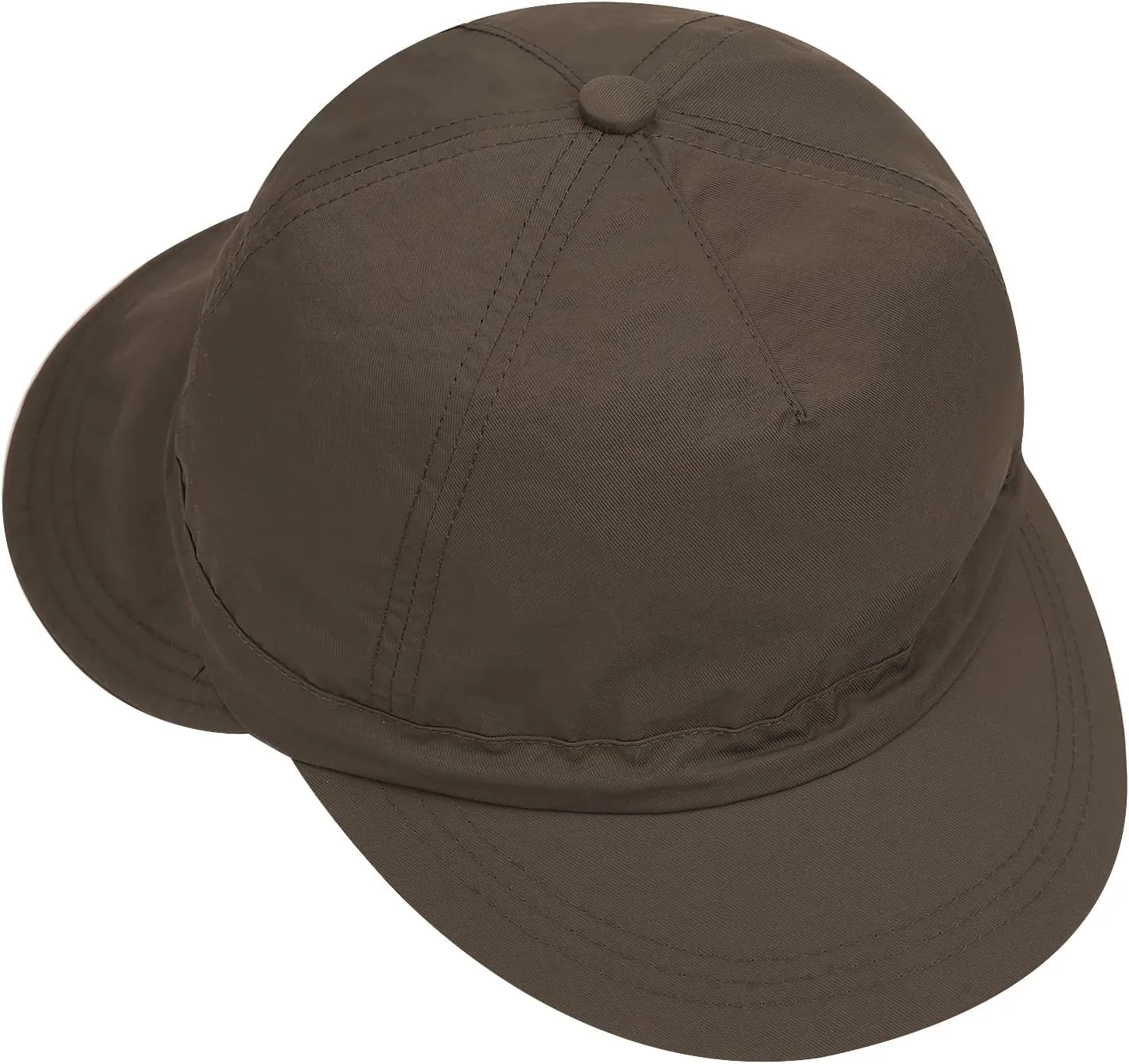 Clakllie Waterproof Boonie Beach Hat Short Brim Baseball Cap with Neck Flap UV Protection Sun Hats for Women Men