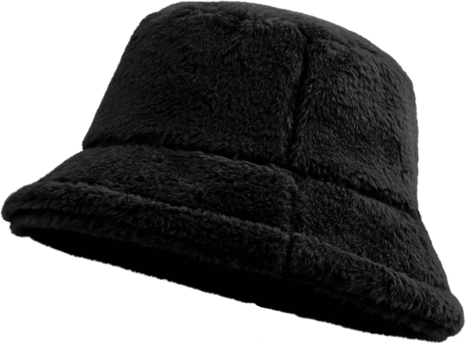 Clakllie Winter Bucket Hat with Earflaps Fuzzy Fishing Hat Warm Beach Sun Hat Wide Brim Fisherman Cap for Women Travel Hat