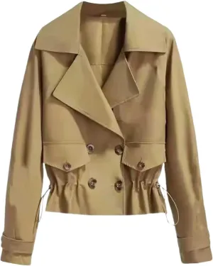 Classic Belted Lapel Overcoat Outwear Long Womens Jacket Overcoat Women'S Coat Womens Fall Fashion Winter Trench