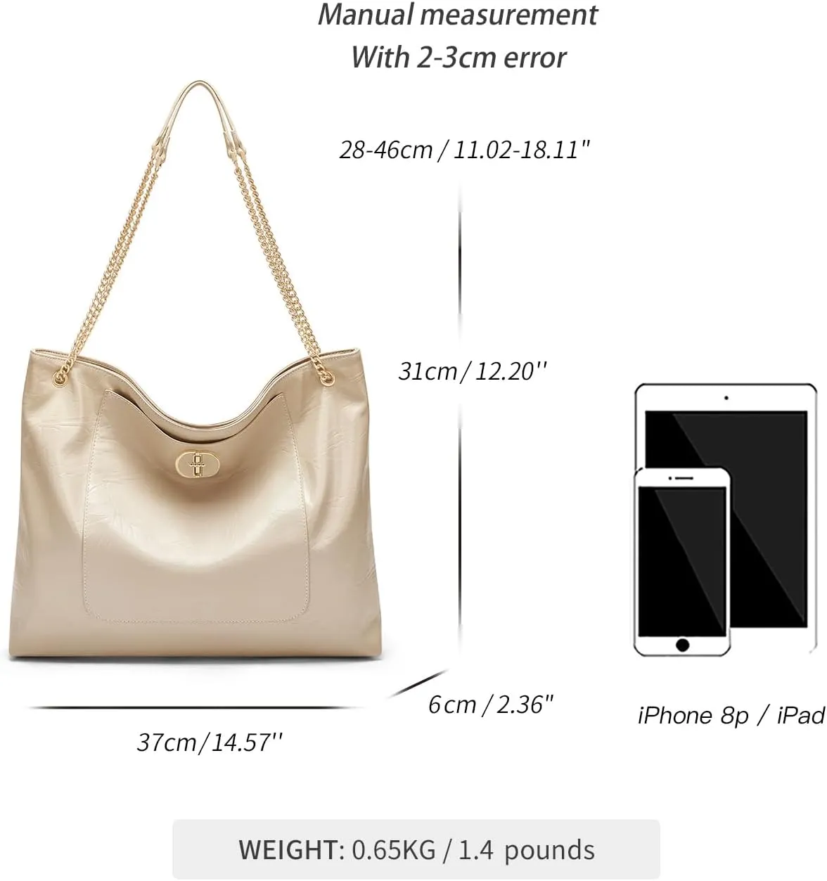 Cnoles Shoulder Bag Tote Bag Purses and Handbags For Women Fashion Vegan Leather Hobo Bag With High-grade hardware Strap