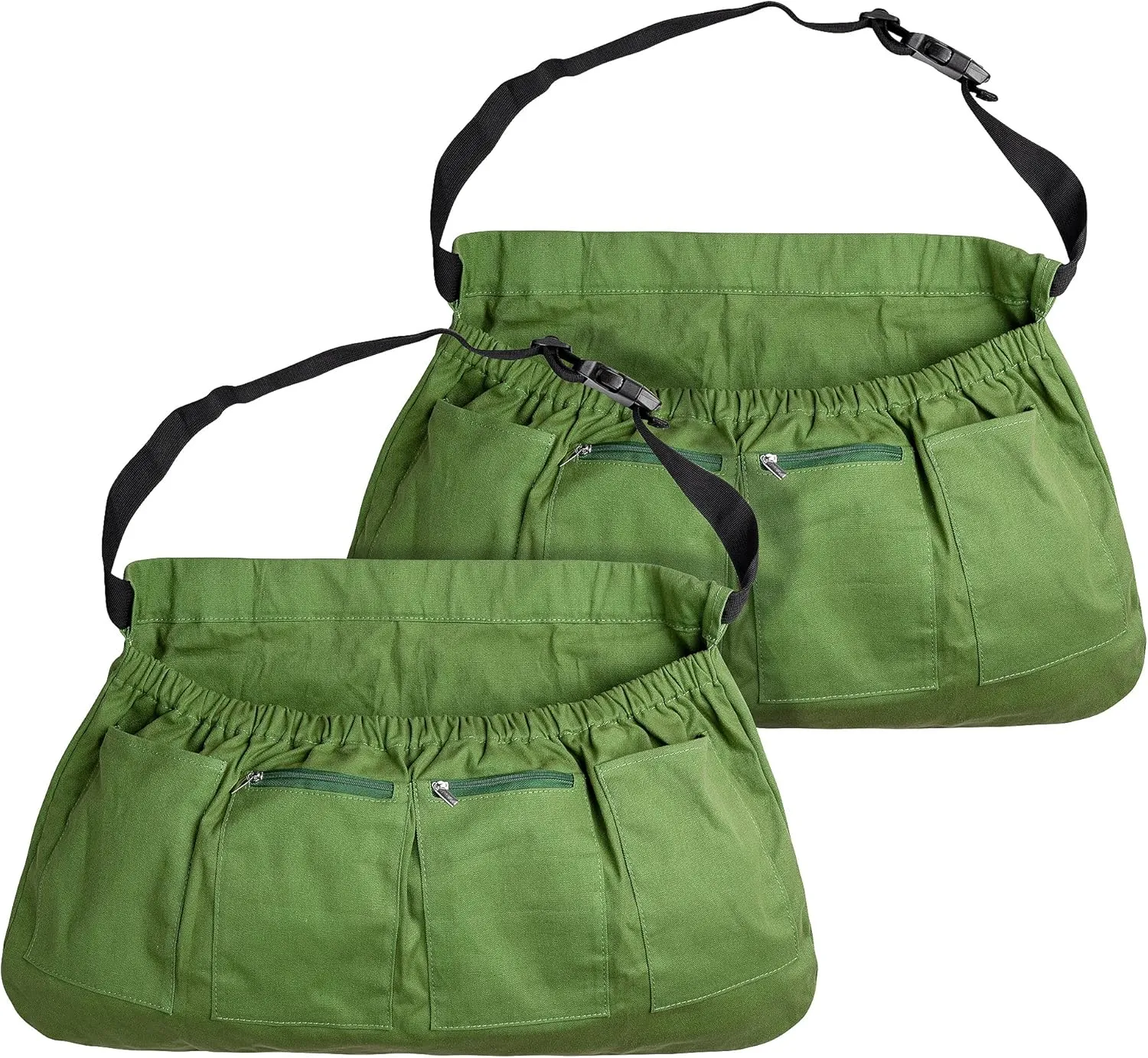 codree Harvest Apron for Garden Vegetable-Adjustable Harvest Picking Apron with 4 Pockets for Gardeners Pick Fruit Weeding