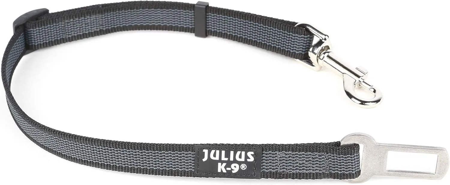 Color & Gray Seat Belt Adapter for Dogs, Size: 2, Black-Gray