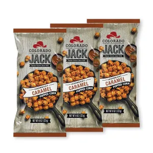 Colorado Jack Gourmet Caramel Popcorn: Real Butter & Vanilla, Farmer Grown, Delicious Snack Tasty Gift - No Corn Syrup & Gluten Free - Pack Size