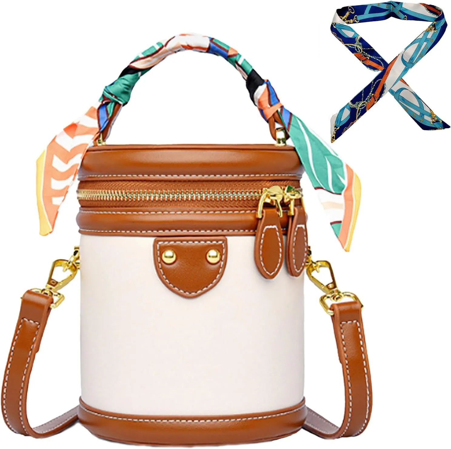 Colorblock Bucket Bag for Women - Fashion Colorblock Bucket Bag Casual, Fashion Versatile Crossbody Bag