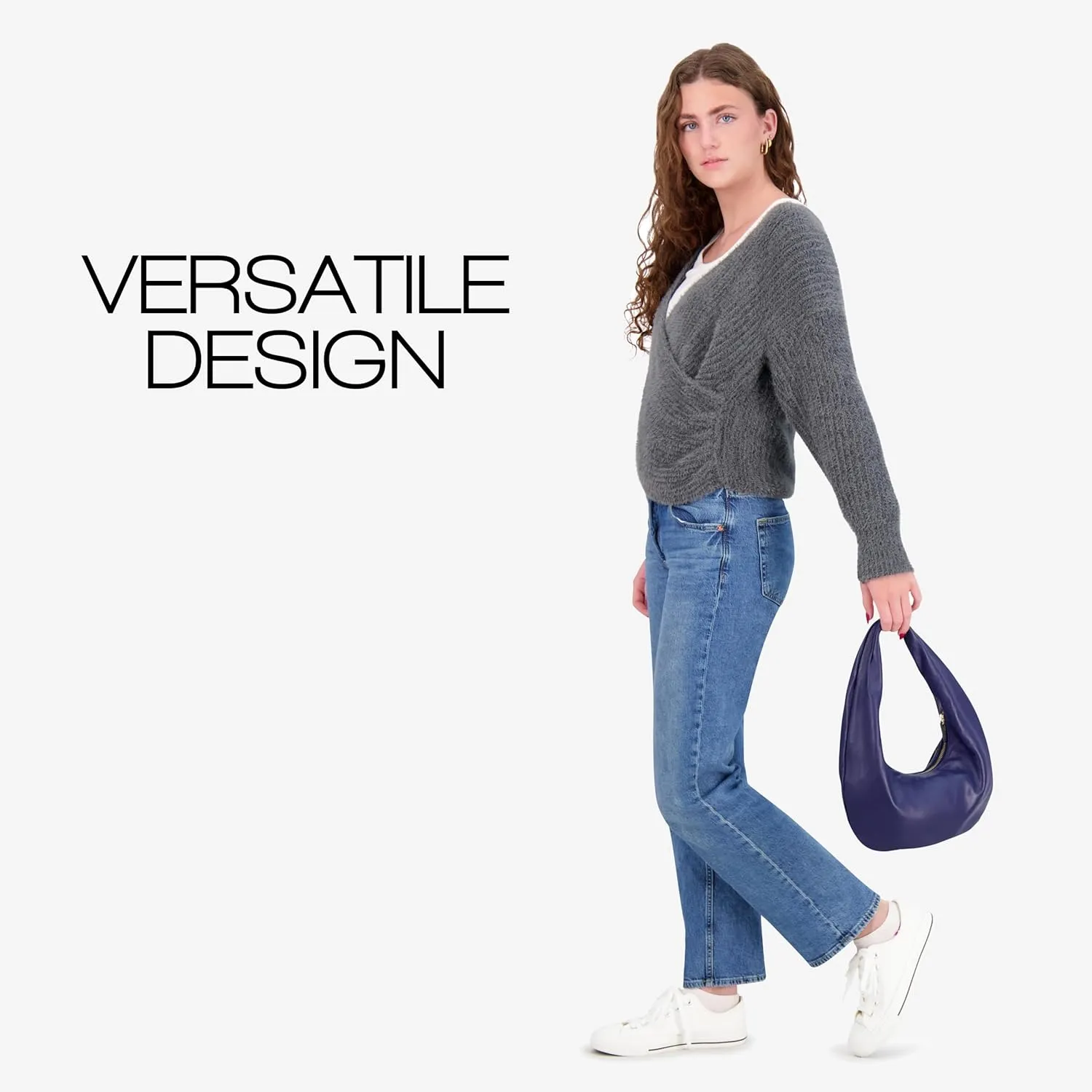 Concept One Fred Segal Women's Shoulder Bag, Leather Travel Side Purse Hobo Handbag