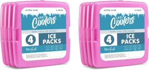 Cool Coolers by Fit   Fresh, Reusable & Long-Lasting Slim Ice Packs, Cold Packs for Lunch Boxes, Ice Packs for Lunch Bags