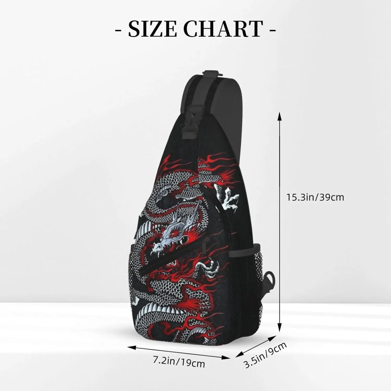 Cool Dragon Crossbody Sling Backpack Sling Bag Travel Hiking Chest Bag Dragon Daypack for Men Women