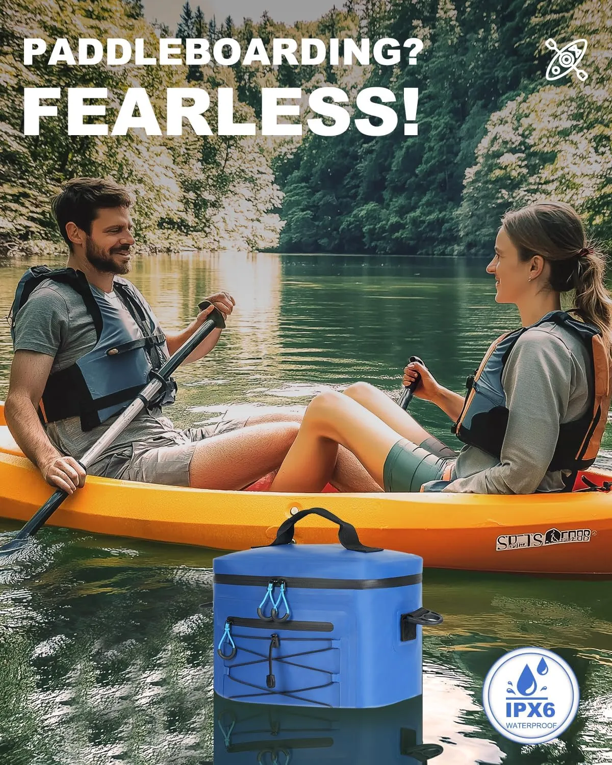 Cooler Bag, 8/16/30 Can Soft Sided Small Portable Insulated Cooling Pack, Everyday Lunch Cooler, Leakproof Ice Chest for Beach, Camping, Travel, Picnic