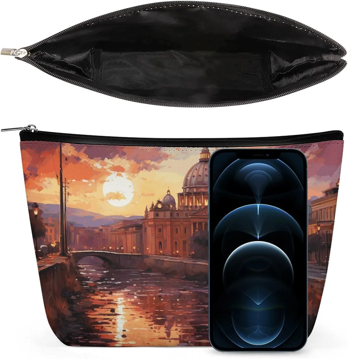 Cosmetic Bag Makeup Bags for Women Portable Makeup Bag Rome Sunset Makeup Case Travel Toiletry Bag for Travel Accessories