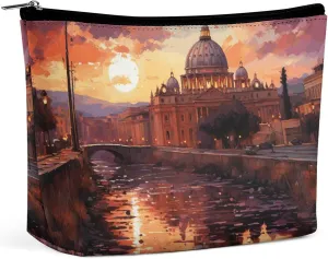 Cosmetic Bag Makeup Bags for Women Portable Makeup Bag Rome Sunset Makeup Case Travel Toiletry Bag for Travel Accessories