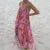 Cost-effective Women Street Beach Long Printing Printed Backless Chic Sling Fully integrated Spring Retro Holiday Female Loose Dress Sleeveless V-neck Dresses