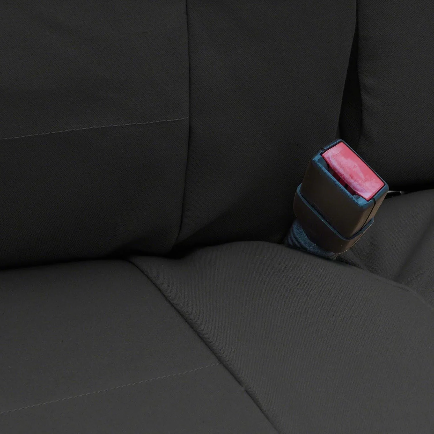 Coverking Custom Fit Front 50/50 Bucket Seat Cover for Select Toyota Prius Models - Polycotton Drill (Black)