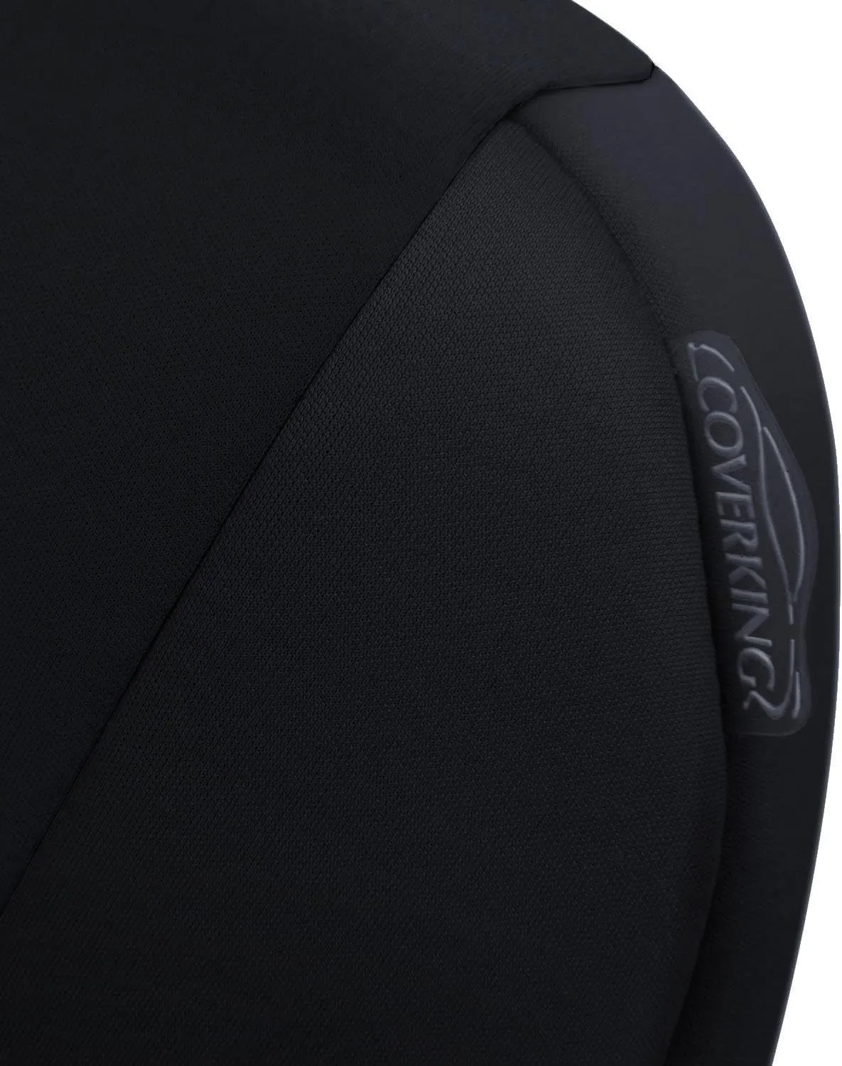 Coverking Custom Fit Front 50/50 Bucket Seat Cover for Select Toyota Tacoma Models - Neoprene (Black)