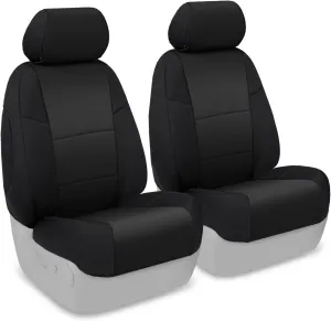 Coverking Custom Fit Front 50/50 Bucket Seat Cover for Select Toyota Tacoma Models - Neoprene (Black)