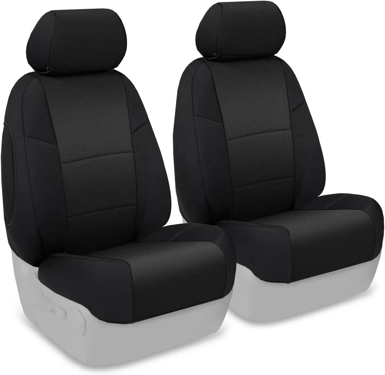 Coverking Custom Fit Front 50/50 Bucket Seat Cover for Select Toyota Tacoma Models - Neoprene (Black)