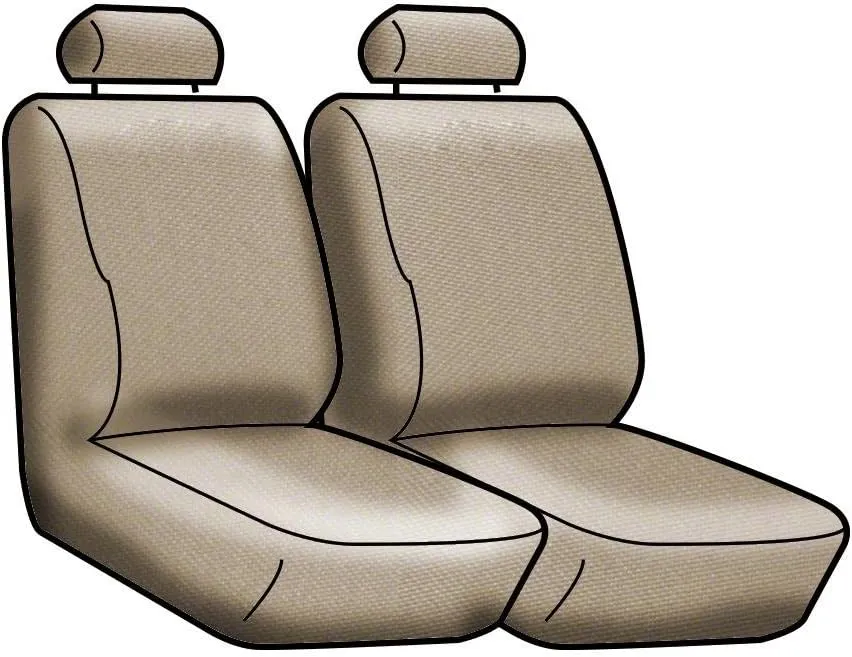 Coverking Custom Fit Front 50/50 Bucket Seat Cover for Select Toyota Tacoma Models - Neoprene (Charcoal with Black Sides)