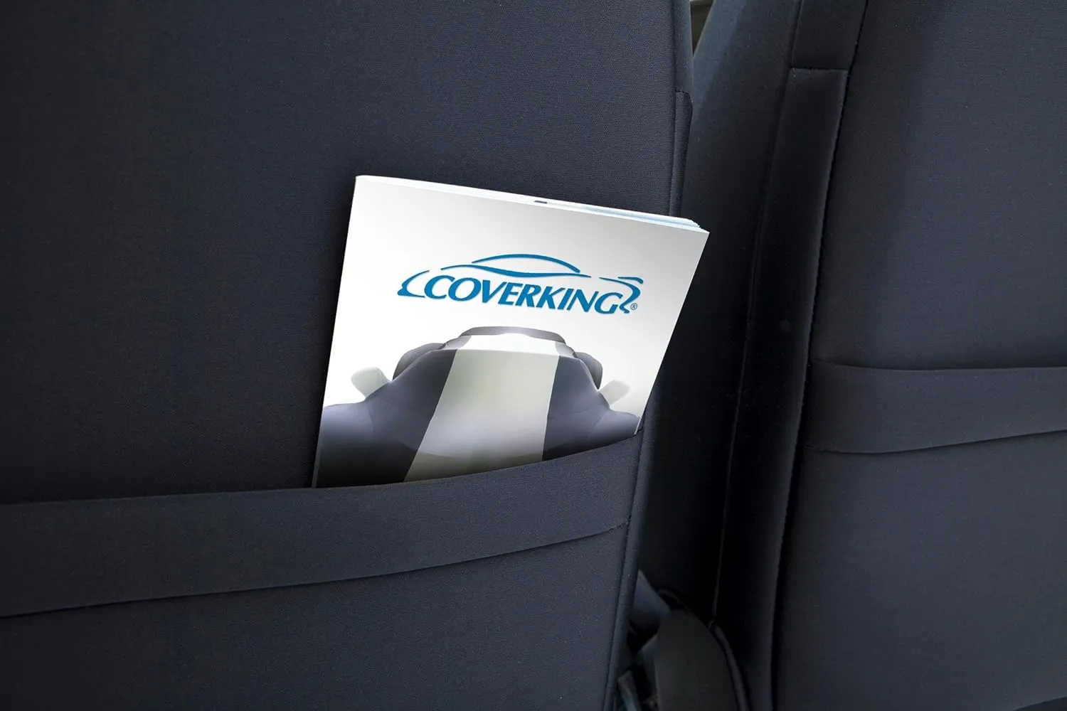 Coverking Custom Fit Front 50/50 Bucket Seat Cover for Select Toyota Tacoma Models - Neoprene (Charcoal with Black Sides)